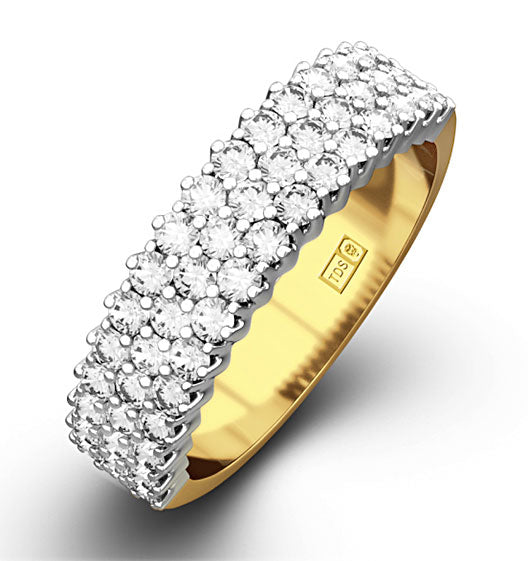 JASMINE 18K Gold Diamond ETERNITY RING 0.50CT H/SI